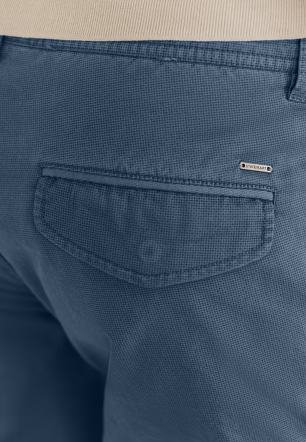 State Of Art Cargoshort Met All-over Print Grijsblauw/taupe