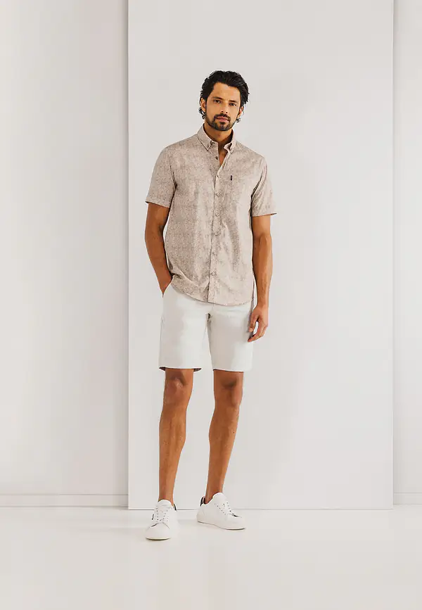 state of art Carpenter short met visgraatdetails kit uni