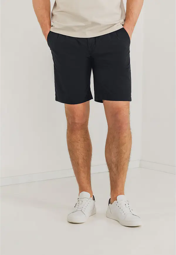 state of art Chinoshort met regular fit donkerblauw uni