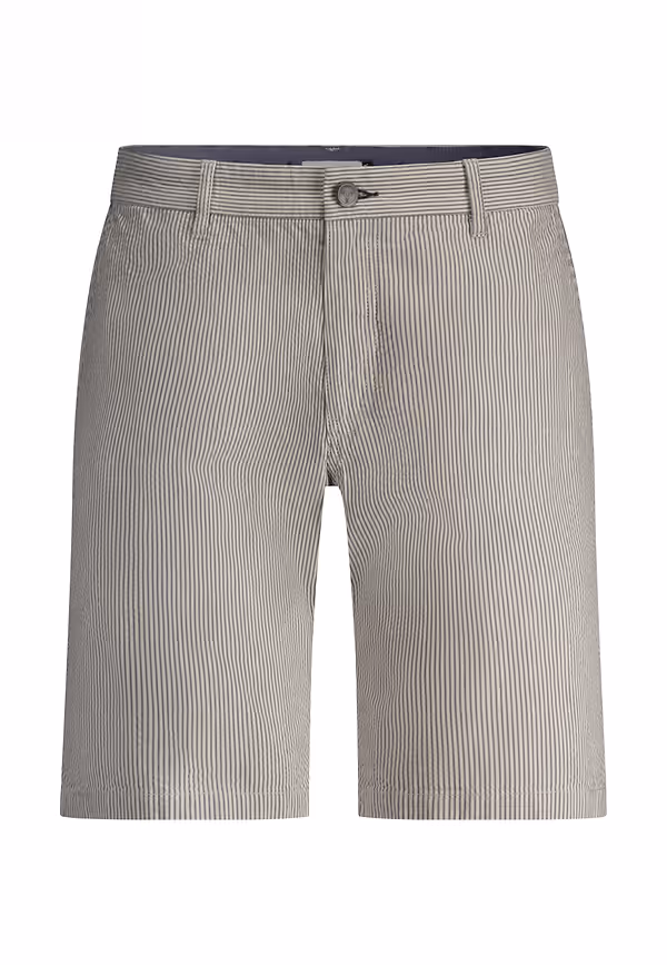 State Of Art Chinoshort Met Streeppatroon Donkerblauw/kit