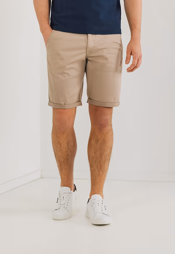 state of art Chinoshort van katoen-stretch beige uni