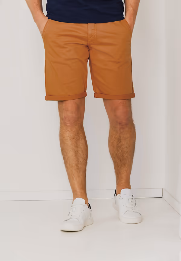 state of art Chinoshort van katoen-stretch mango uni