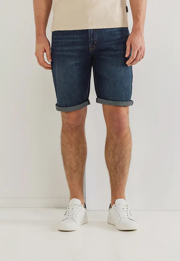 state of art Denim short van een katoen-mix marine uni
