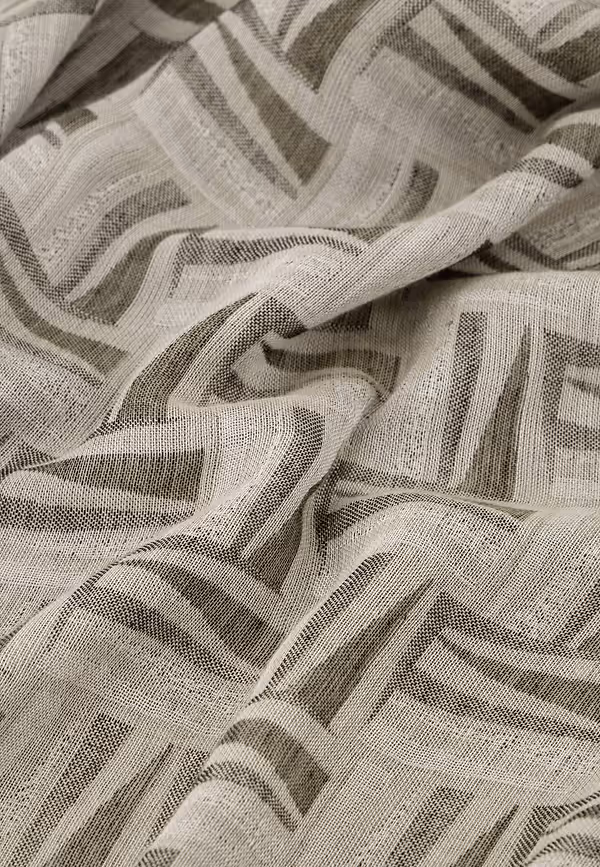 State Of Art Dunne Sjaal Met Franjes Wit Grijs/beige