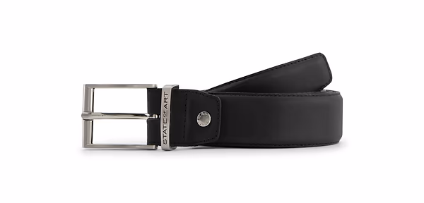 state of art ESSENTIALS riem van ranger leder zwart uni