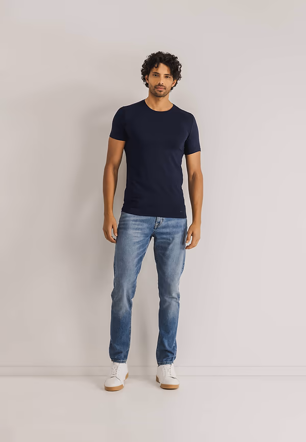 State Of Art ESSENTIALS T-shirt Van Biologisch Katoen Donkerblauw Uni