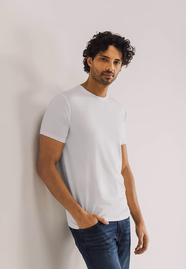 state of art ESSENTIALS T-shirt van biologisch katoen wit uni