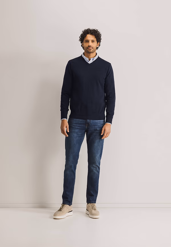 State Of Art ESSENTIALS Trui Van Katoen Donkerblauw Uni