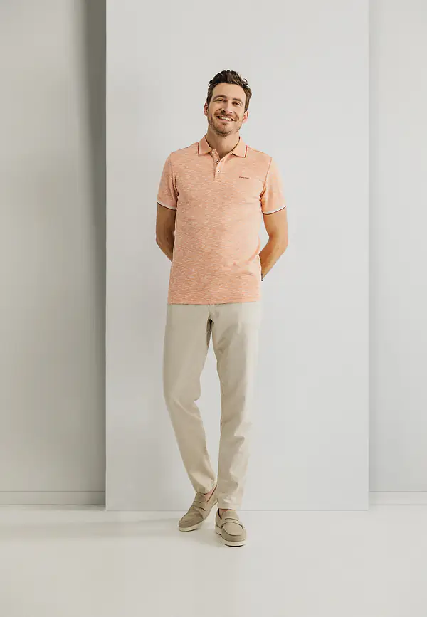 State Of Art Gemêleerde Polo Met Streepdetails Mango Uni