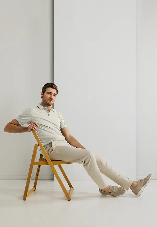 State Of Art Gemerceriseerde Oxford-Piqué Polo Kit/warm Grijs