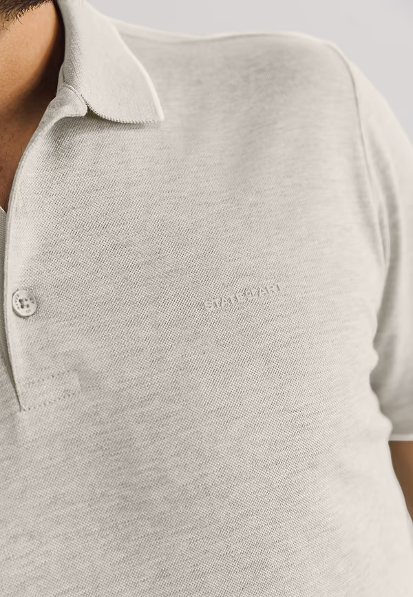 State Of Art Gemerceriseerde Oxford-Piqué Polo Kit/warm Grijs