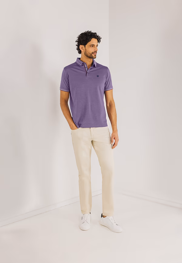 State Of Art Gemerceriseerde Oxford Polo Violet/violet
