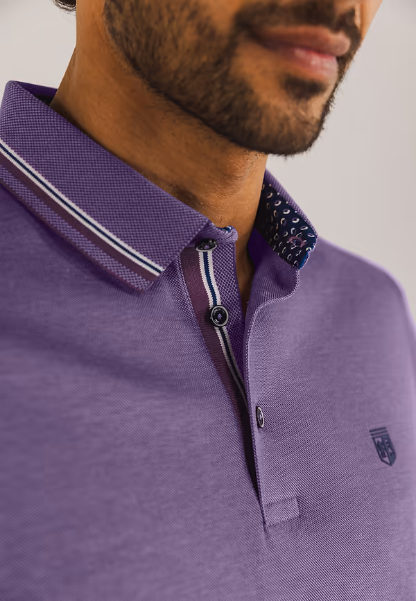 State Of Art Gemerceriseerde Oxford Polo Violet/violet
