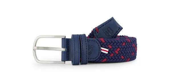 state of art Geneva La Boucle riem donkerblauw/wijnrood