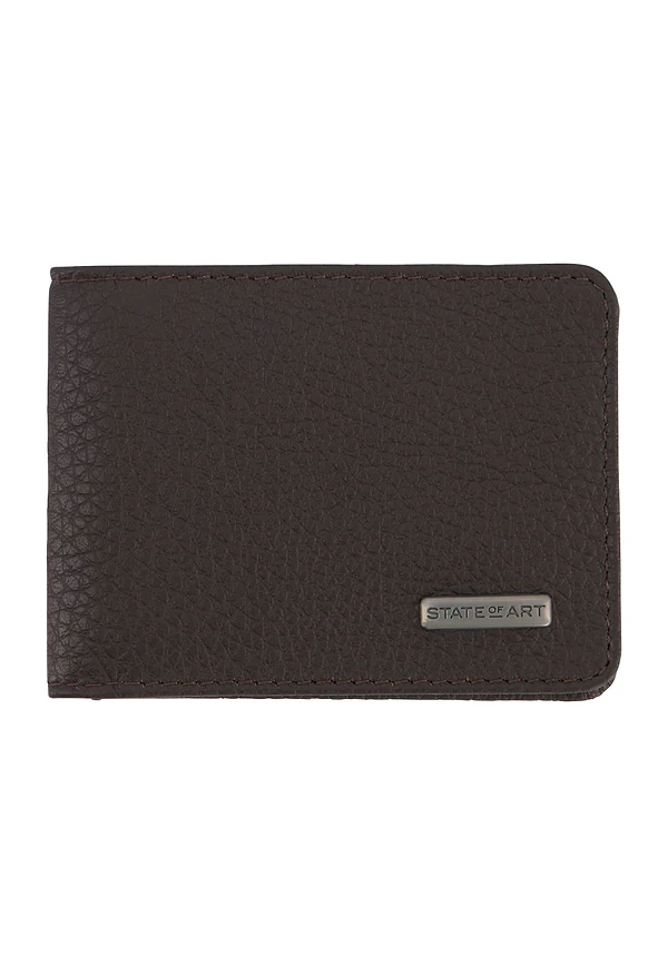 state of art Kaartenhouder met transparant insteekvak donkerbruin uni