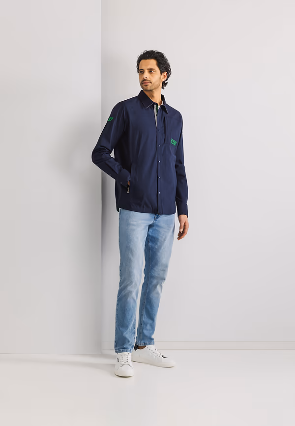 State Of Art LE MANS CLASSIC Overshirt Van Ribstopstof Donkerblauw Uni