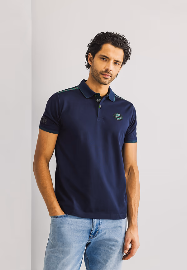 state of art LE MANS CLASSIC piqué polo donkerblauw uni