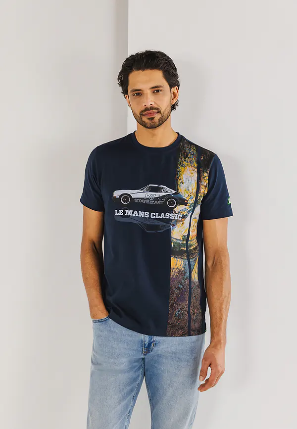state of art LE MANS CLASSIC T-shirt van katoen-stretch donkerblauw uni