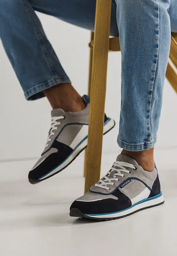 State Of Art MARSHALL Lage Sneaker Donkerblauw/warm Grijs