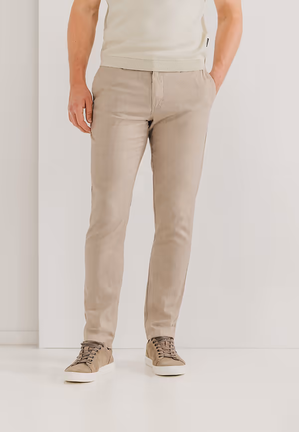 state of art NAVIGATOR stretchchino met regular fit beige uni