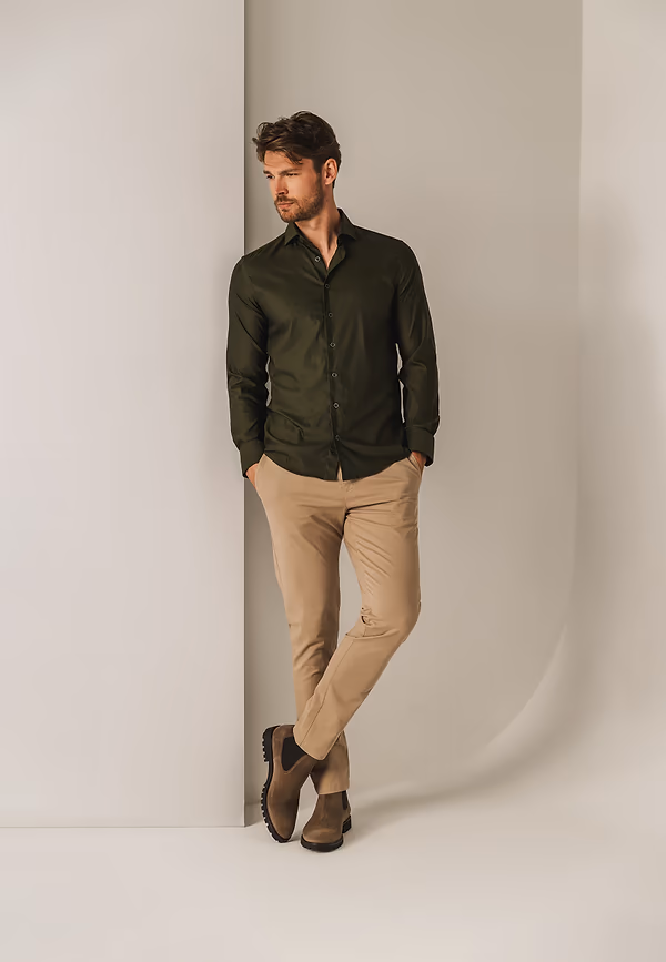 State Of Art NAVIGATOR Stretchchino Van Twillstof Beige Uni