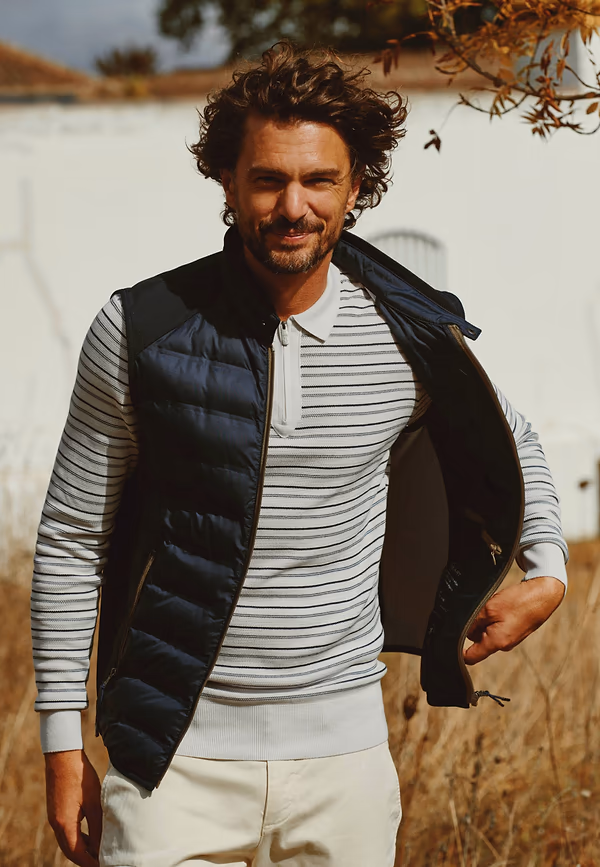 state of art OUTERWEAR bodywarmer met ritssluiting donkerblauw uni