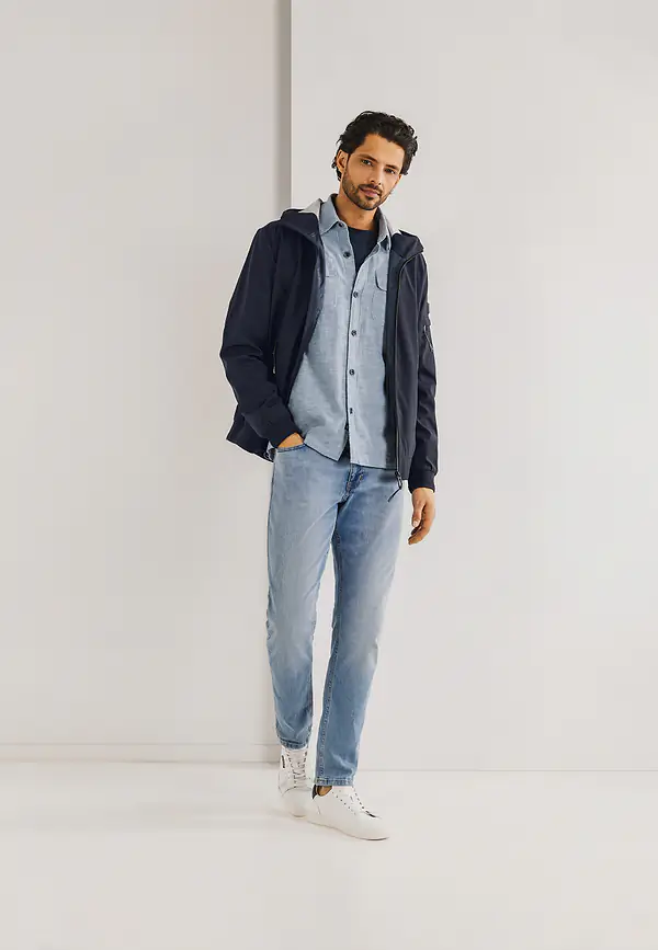 State Of Art OUTERWEAR Korte Jas Met Capuchon Donkerblauw Uni