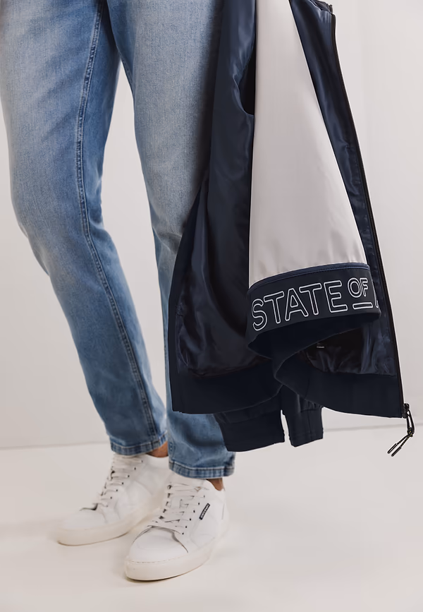 State Of Art OUTERWEAR Korte Jas Met Capuchon Donkerblauw Uni