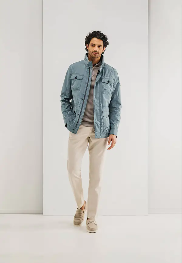 State Of Art OUTERWEAR Veldjas Met Taillekoord Grijsblauw Uni