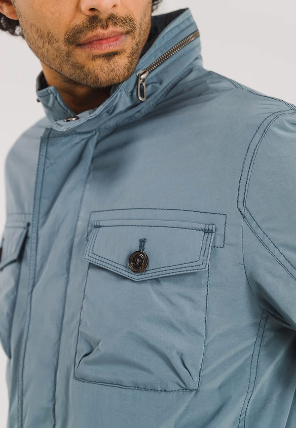 State Of Art OUTERWEAR Veldjas Met Taillekoord Grijsblauw Uni