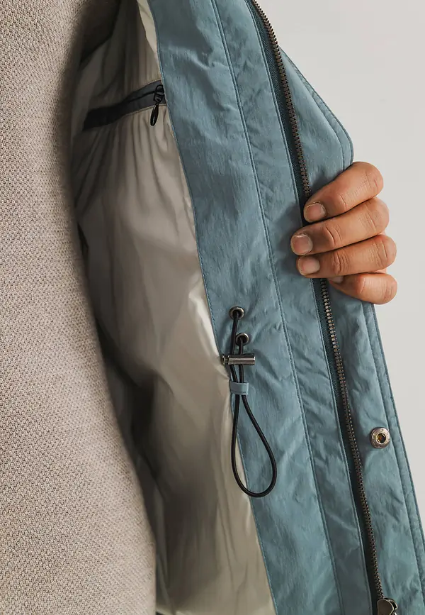 State Of Art OUTERWEAR Veldjas Met Taillekoord Grijsblauw Uni