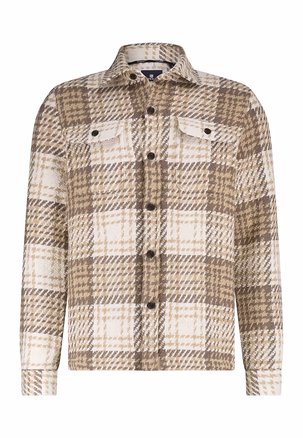 state of art Overshirt met twee klepzakken beige/wit