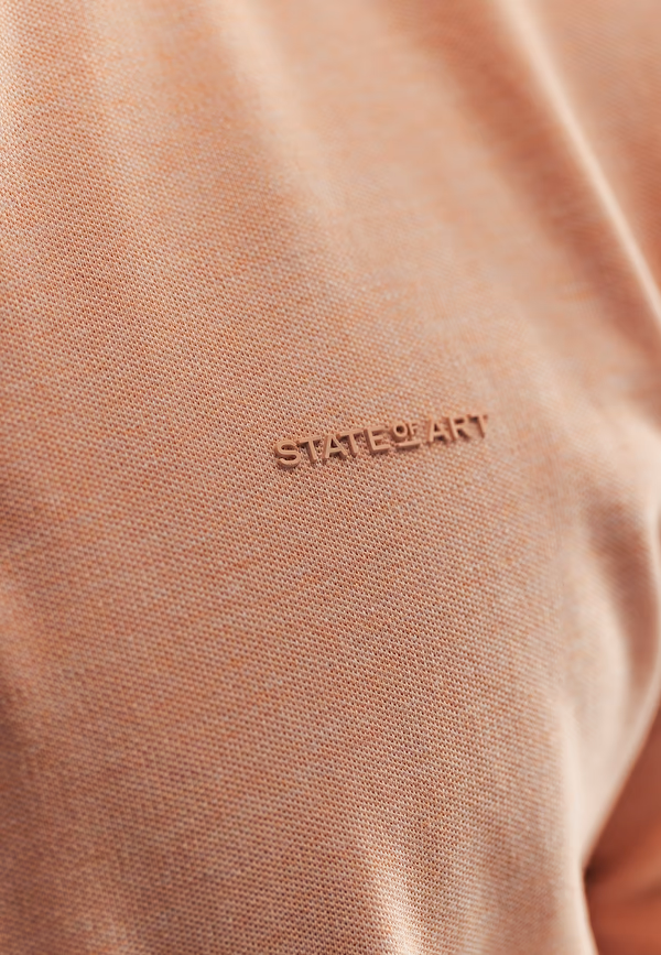 State Of Art Piqué Polo Met Gemêleerd Dessin Mango Uni