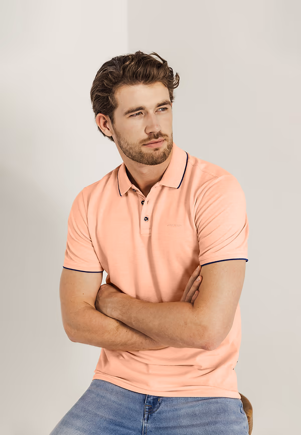 state of art Piqué polo met gemêleerd dessin mango uni