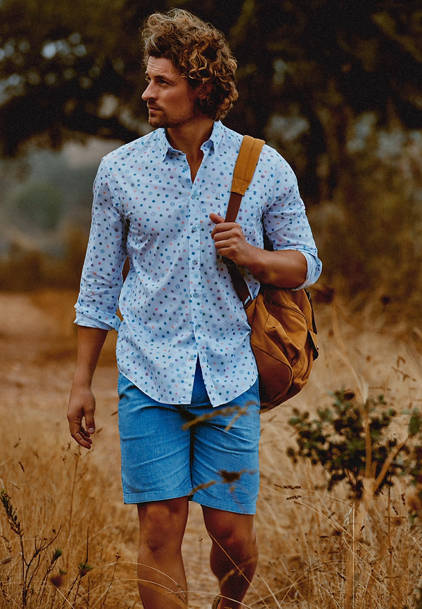 state of art Poplin overhemd met streepdessin wit/jade