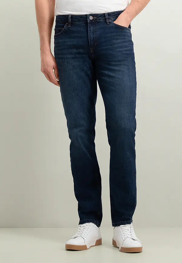 state of art RACER stretchjeans met regular fit marine uni