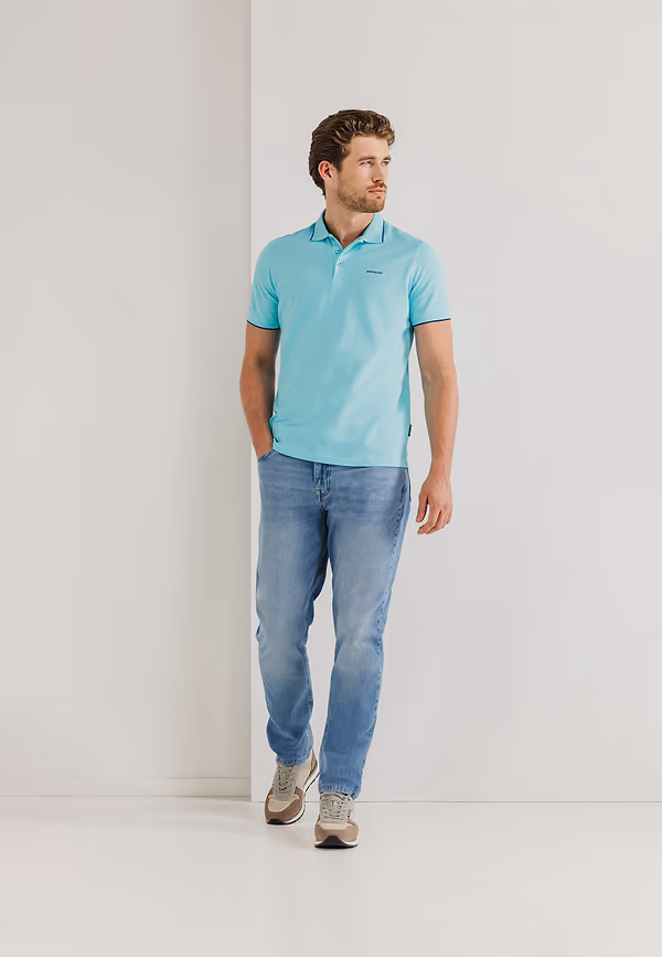 State Of Art RACER Stretchjeans Met Regular Fit Mintblauw Uni