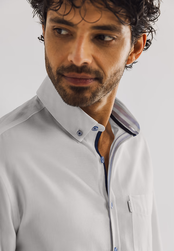 State Of Art Regular Fit Overhemd Met Structuur Geen Kleur