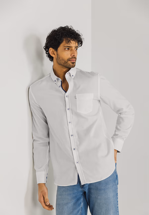 state of art Regular fit overhemd met structuur geen kleur