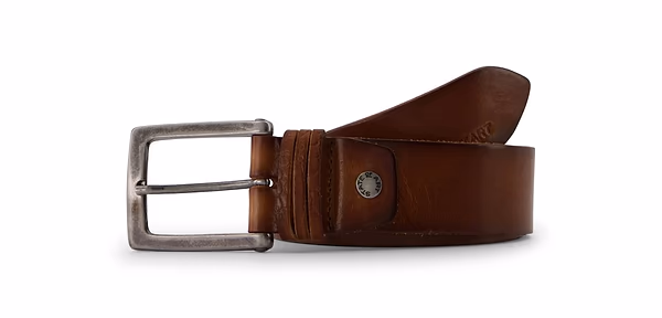 state of art Riem met stoere nikkelvrije gesp sepia uni