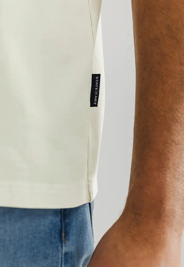 State Of Art Single Jersey T-shirt Met Digitale Print Greige Uni