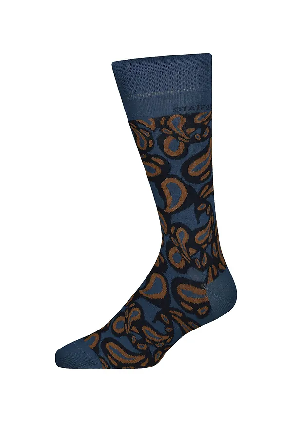 state of art Sokken met paisley dessin petrol/donkerblauw