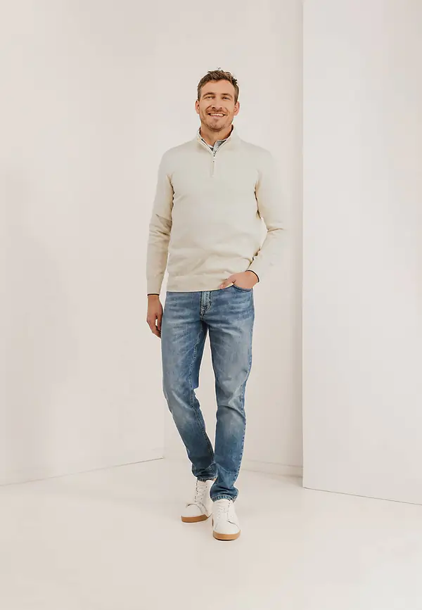 State Of Art Basis Trui Met Halve Rits Kit Uni