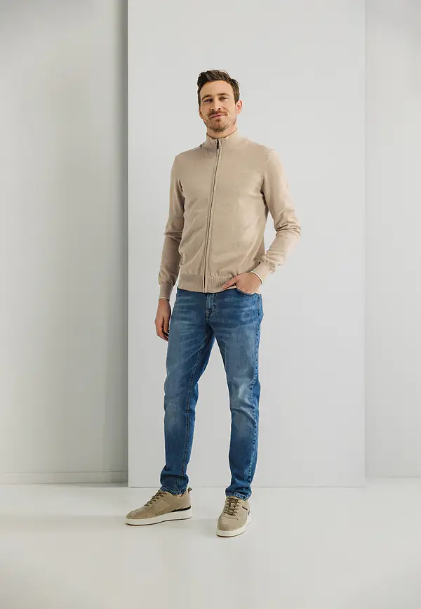 State Of Art Basis Vest Met Ritssluiting Beige Uni