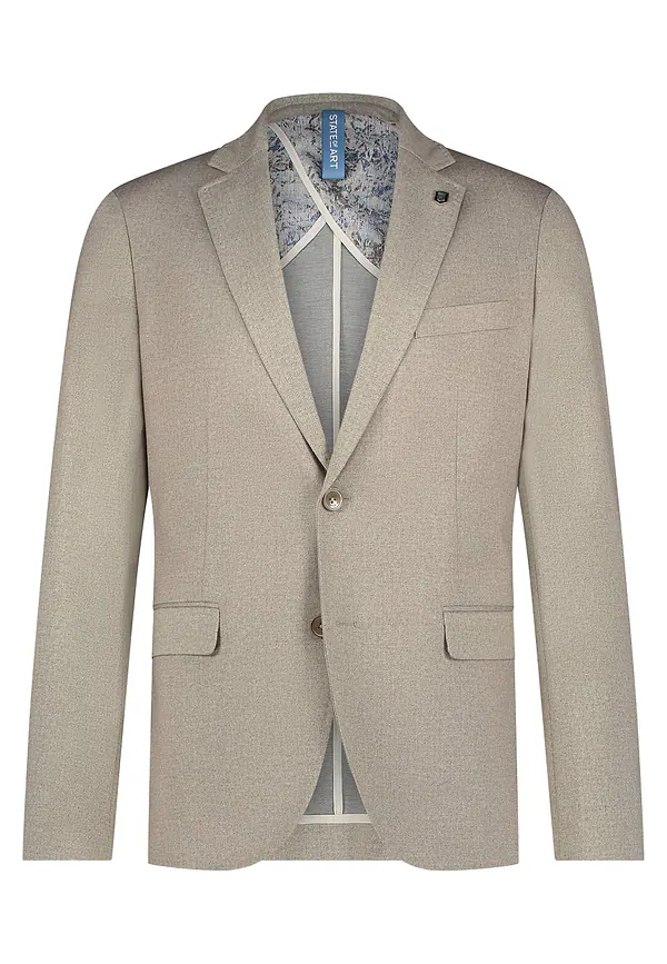 State Of Art Blazer Van Gebreide Stof Beige Uni