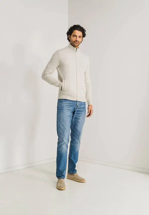 state of art Dubbelzijdig gebreid vest kit/beige