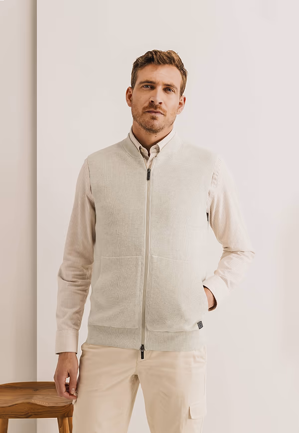 state of art Gebreid gilet met ritssluitng kit uni