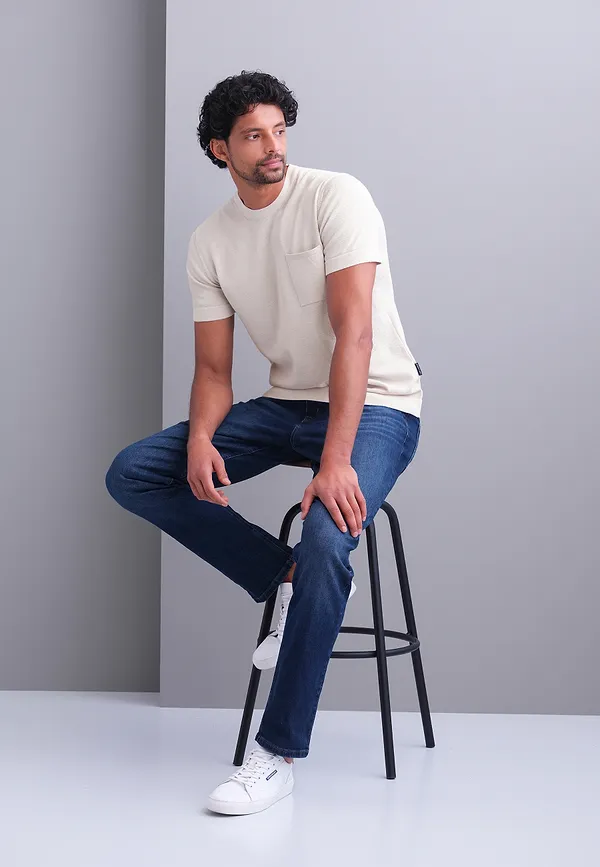 state of art Gebreid T-shirt met borstzak kit uni