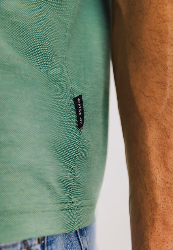 State Of Art Gemerceriseerde Oxford Polo Jade/jade
