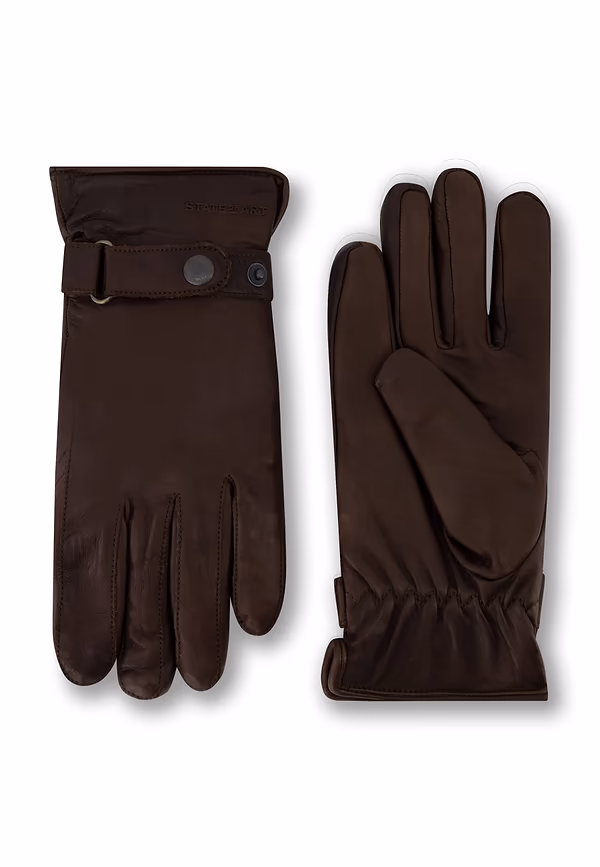 state of art Handschoenen van rundleder bruin uni